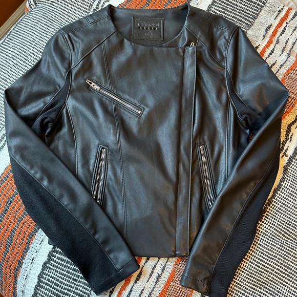 Blank NYC Record Breaker Collarless Faux Leather Moto Jacket - Picture 2 of 13